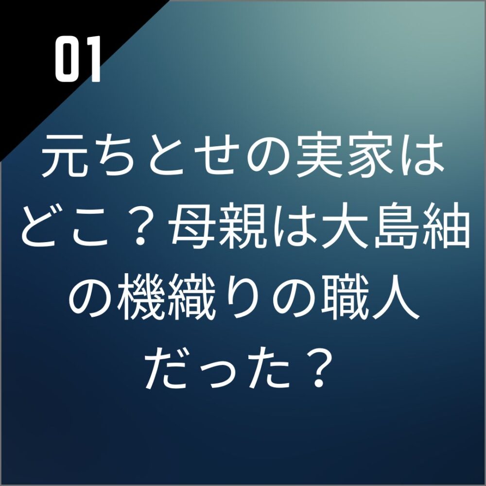 元ちとせの実家はどこ？母親は大島紬の機織りの職人だった？