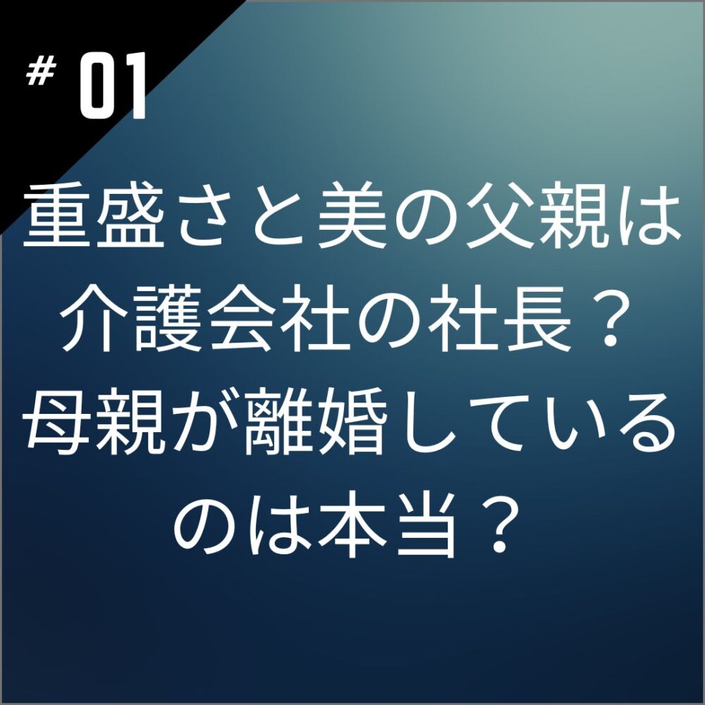 重盛さと美の父親は介護会社の社長？母親が離婚しているのは本当？